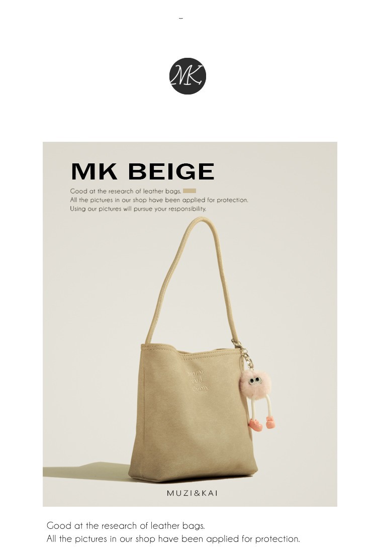 高级质感水桶包女士牛仔腋下包2025新款百搭大容量通勤单肩包女详情4