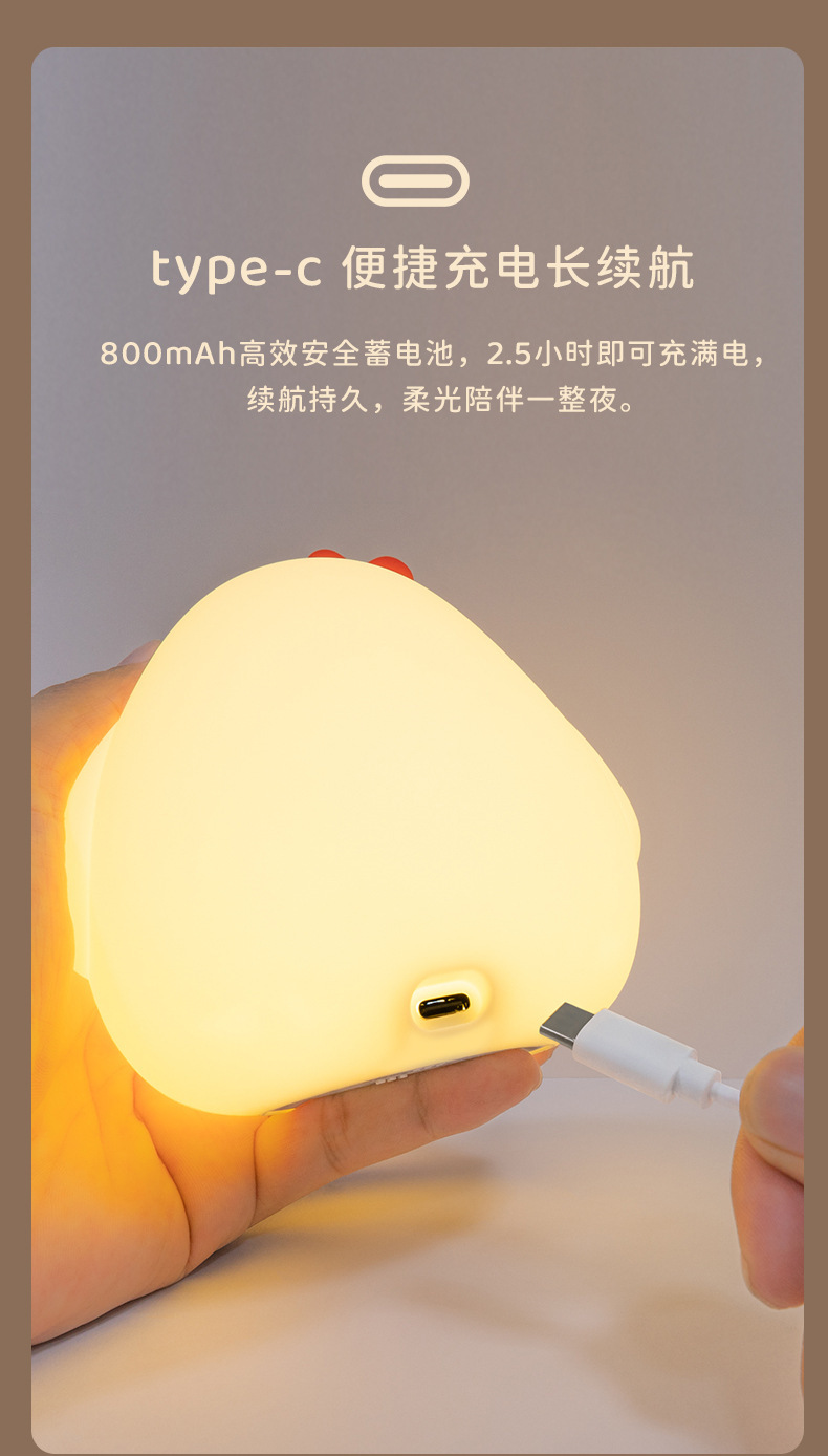 小夜灯月子婴儿宝宝喂奶护眼拍拍灯卧室床头睡眠母婴伴睡灯起夜灯详情13