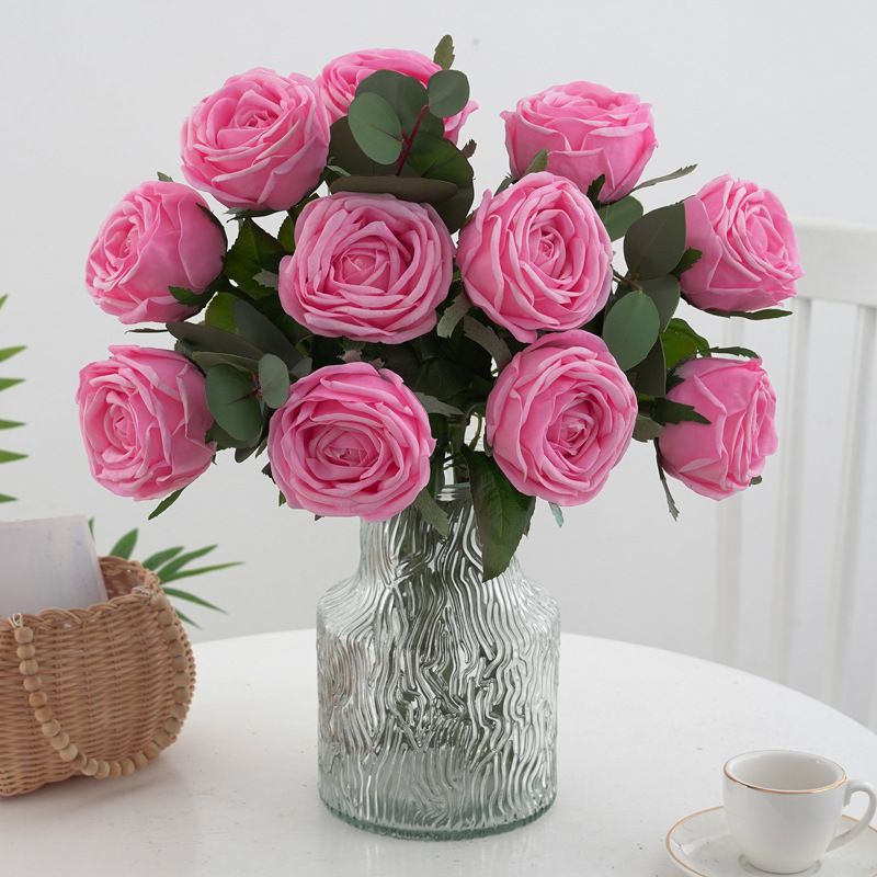 仿真单支手感保湿桑拉玫瑰 婚庆婚礼配材家居桌面装饰摄影道具详情11