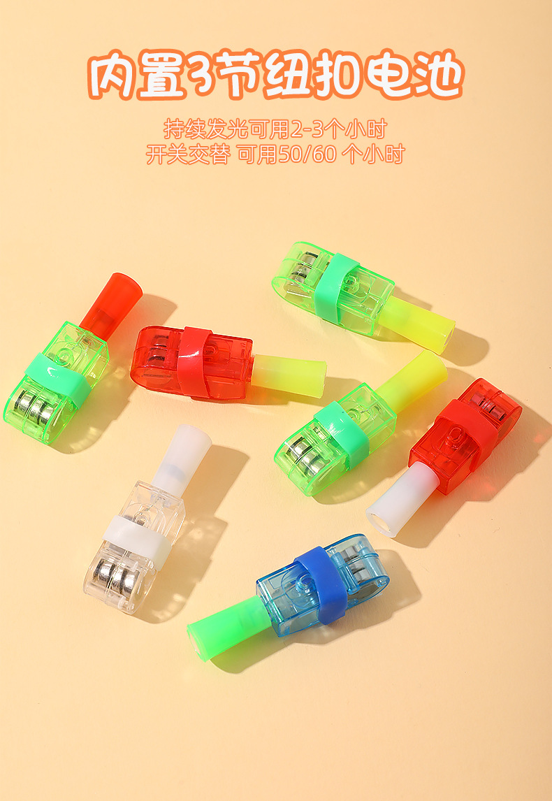 Cartoon seven-color projection finger light, projection finger light, LED toy night light, laser finger light pic 4