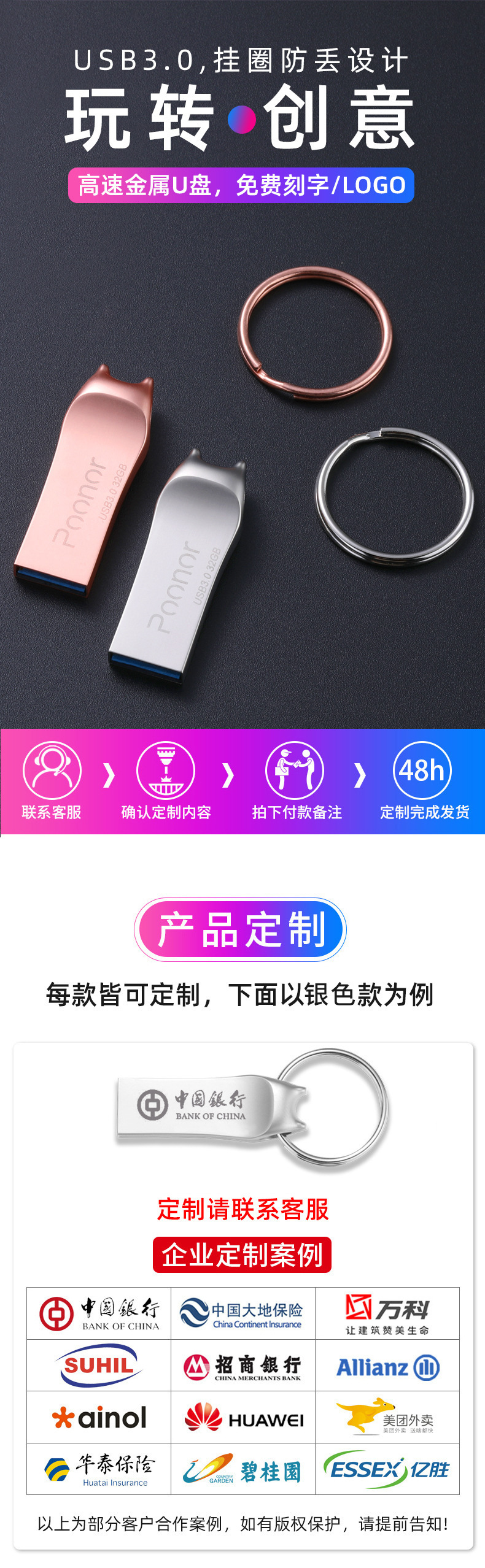 u盘大容量车载u盘16g礼品u盘展会礼品高速u盘3.064g128g工厂批发详情2