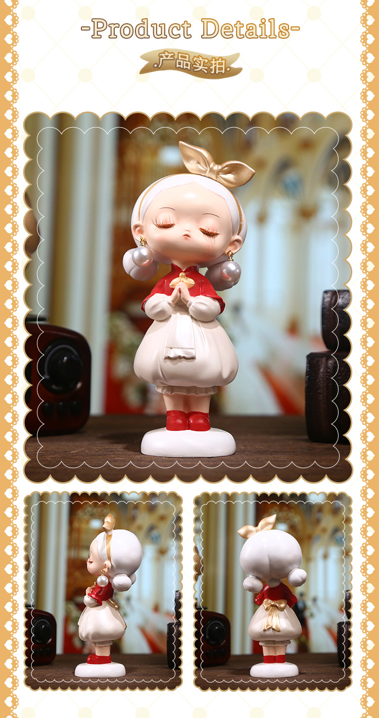 Pearl Girl Muguang Decorative items, Nordic style creative home living room and bedroom decorative items, cartoon cute decorative items pic 8