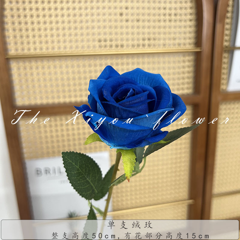 Single-branch velvet rose waterfall, romantic shopping mall park, popular check-in and photo backdrop, wedding arch, photography props pic 10