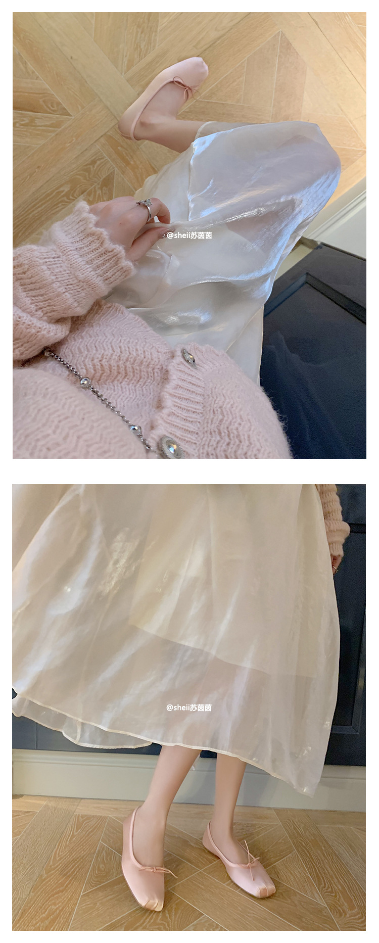 【sheii苏茵茵】暮光少女~方头法式蝴蝶结浅口芭蕾单鞋女平底鞋详情6
