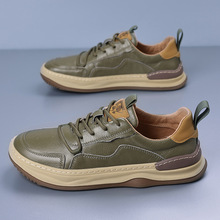 头层牛皮春季新款男士休闲鞋真皮透气男款皮鞋小白鞋板鞋男鞋鞋子详情4