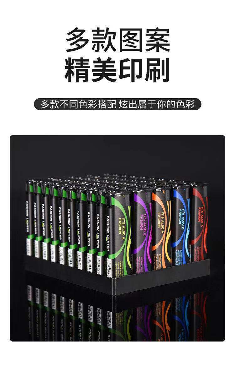 防风打火机50支超市批发厂家156包画一次性红火商场超市家用耐用详情6