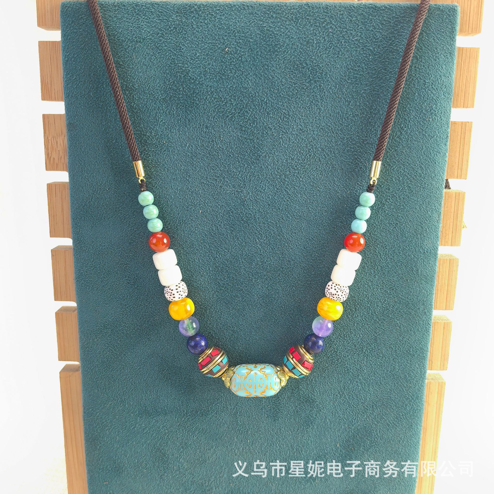 小众设计尼泊尔松石唐卡藏式手工项链女民族风复古气质男简约菩提详情10