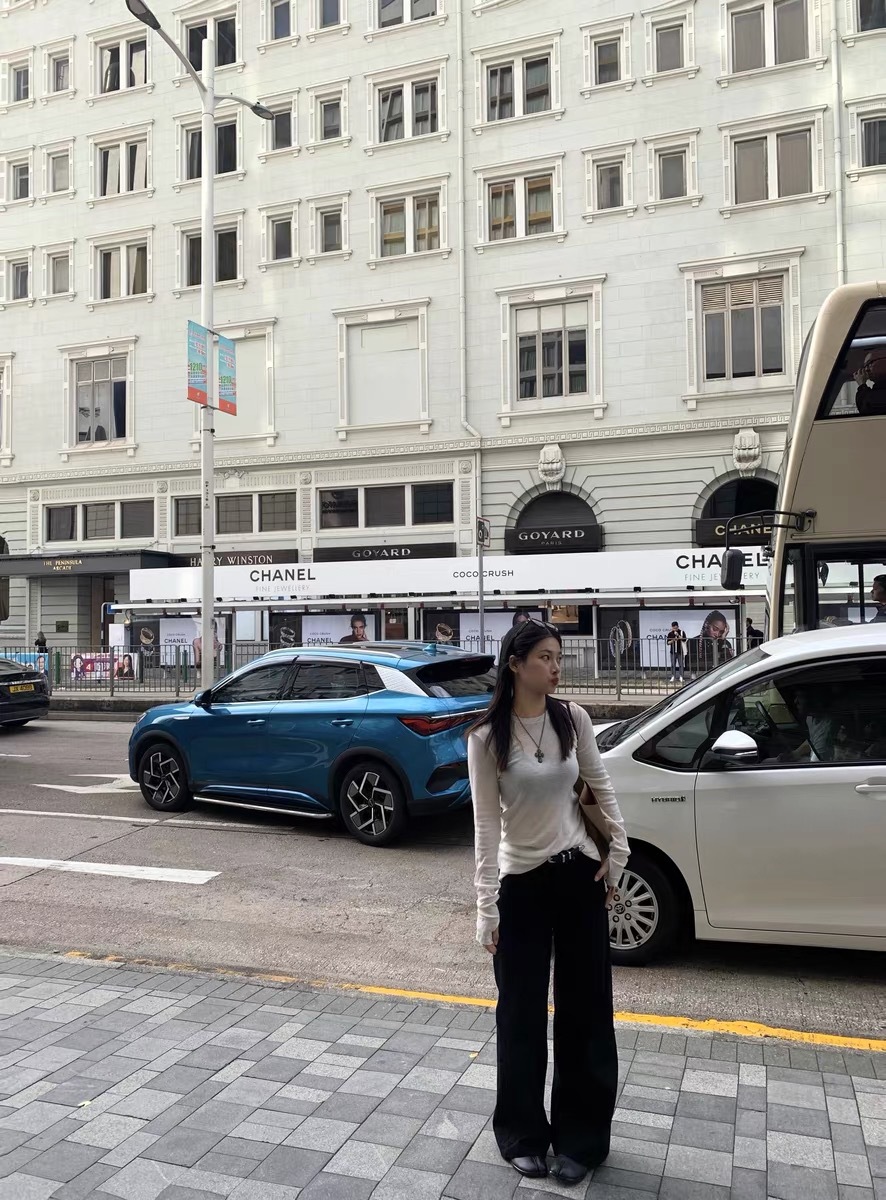 New simple and casual style, versatile wide-waist, slimming black loose wide-leg jeans for women 3048 pic 33