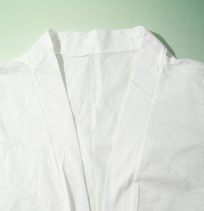 UUKKG 一次性浴袍 旅行酒店美容院浴巾毛巾珍珠纹日抛睡袍 SY782详情10