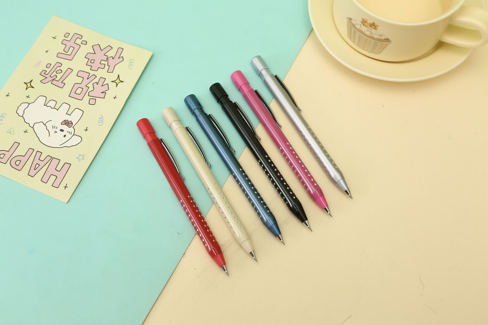 Oufeiya 1314 metal rod weighted office automatic pencil factory direct sales, press pencil wholesale pic 4