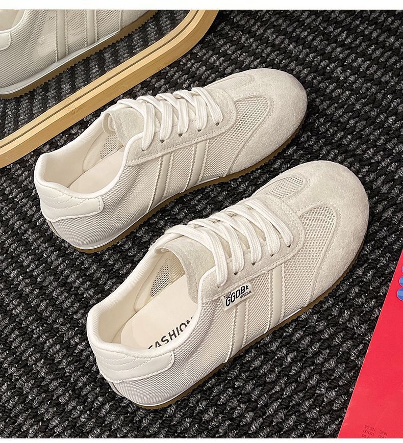 真皮平底小白鞋女鞋2025夏季新款网面德训鞋百搭休闲阿甘运动鞋子详情22