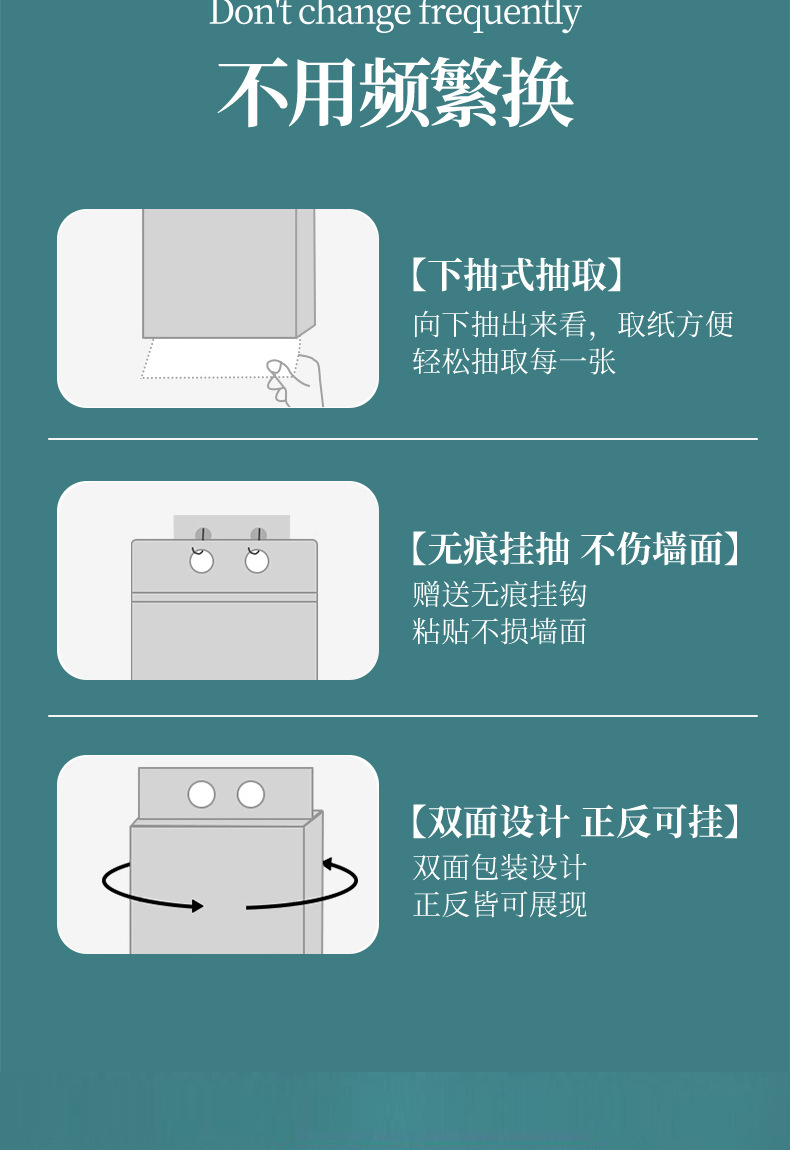New users are exclusively entitled to 3 types of hand-held tissues: household hanging pull-out toilet paper, bottom tissue paper, and hand towels pic 11
