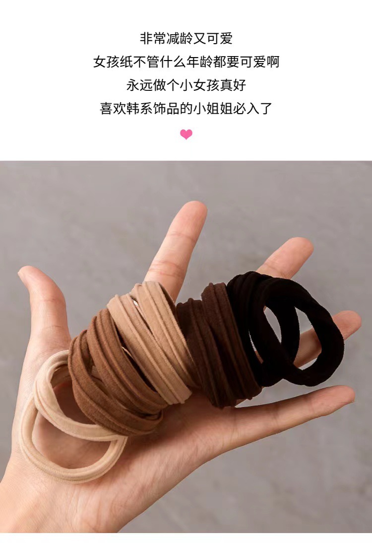 A popular high-elasticity seamless hair band for women, thickened and durable leather band hair tie for women pic 3