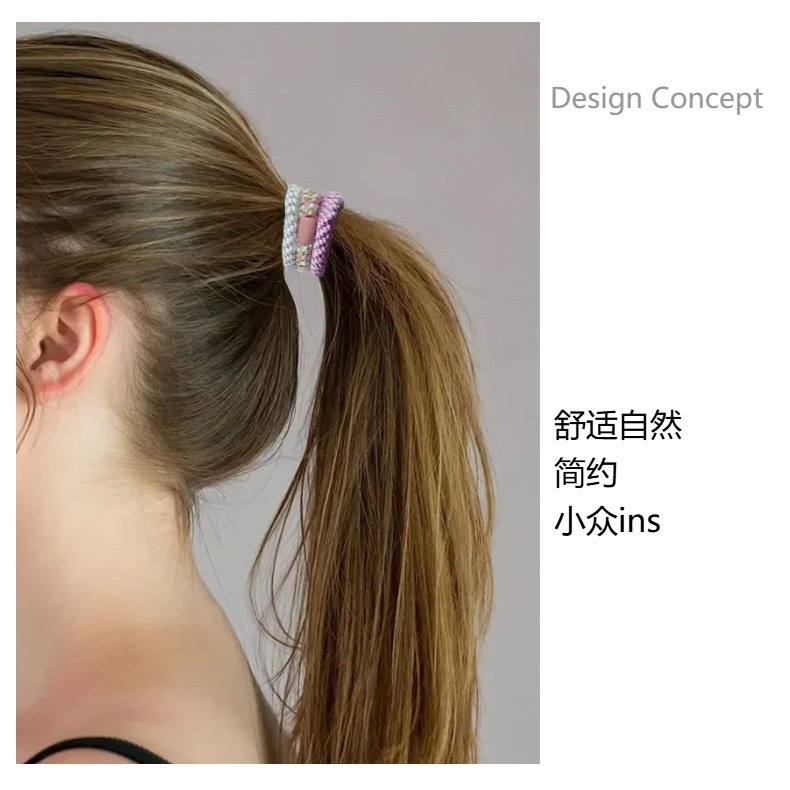 High-end elastic hair ties mixed with fashionable and high-end ponytail strings, 15 hair ties in a can, wholesale of hair bands and hair accessories pic 5