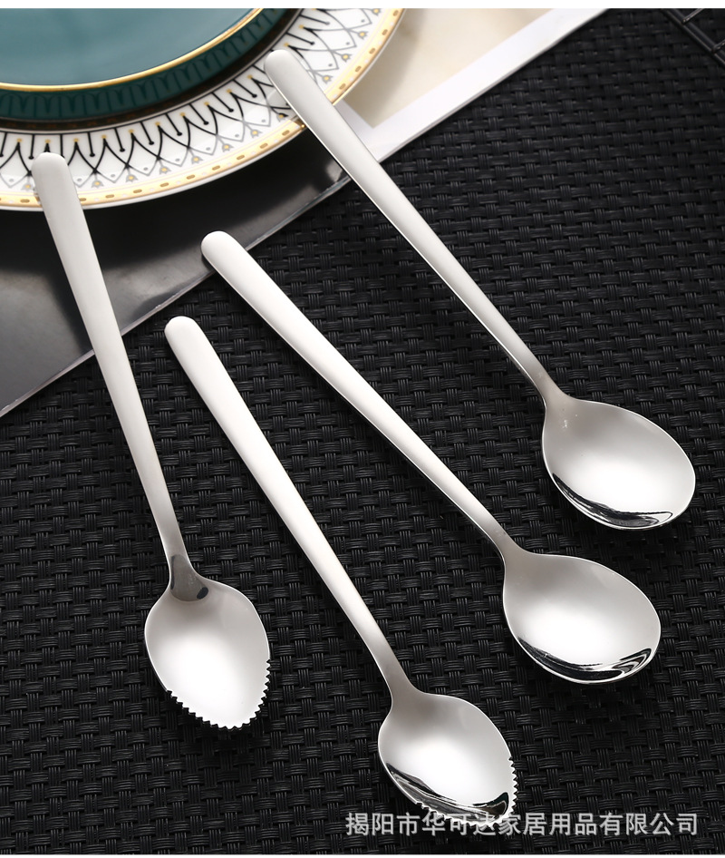 304 stainless steel baby food puree scraper, apple spoon with teeth, infant and toddler fruit puree scraper, logo made pic 21