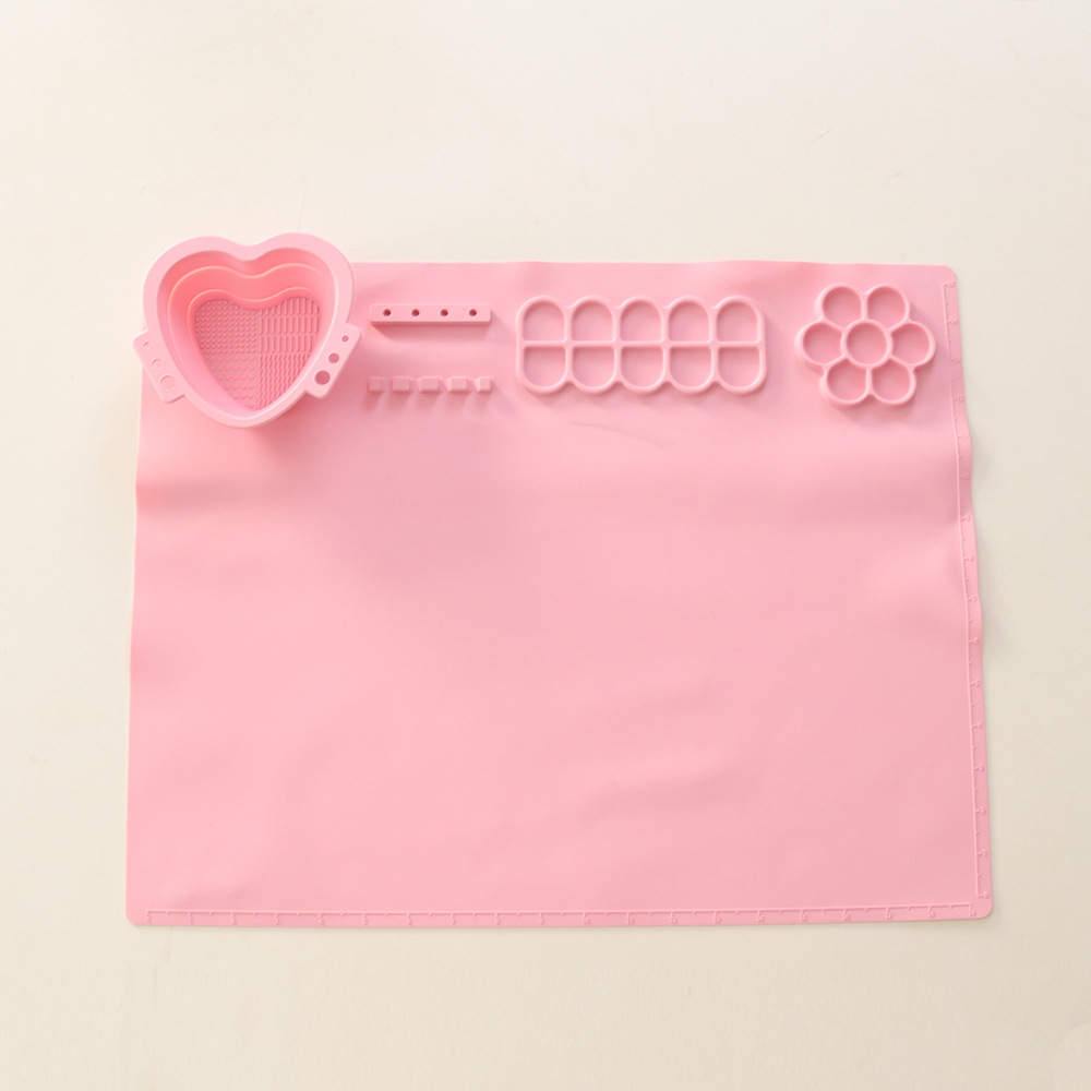 跨境食品级硅胶绘画垫 儿童美术用品 可擦水洗调色画板 多功能涂鸦油画垫 创意绘画工具详情4