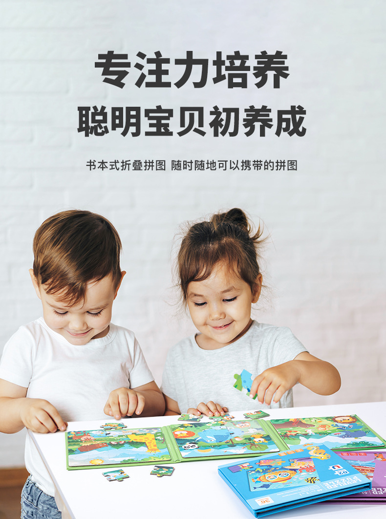 跨境外销儿童益智玩具进阶磁力拼图磁吸拼图幼儿早教益智启蒙玩具详情5