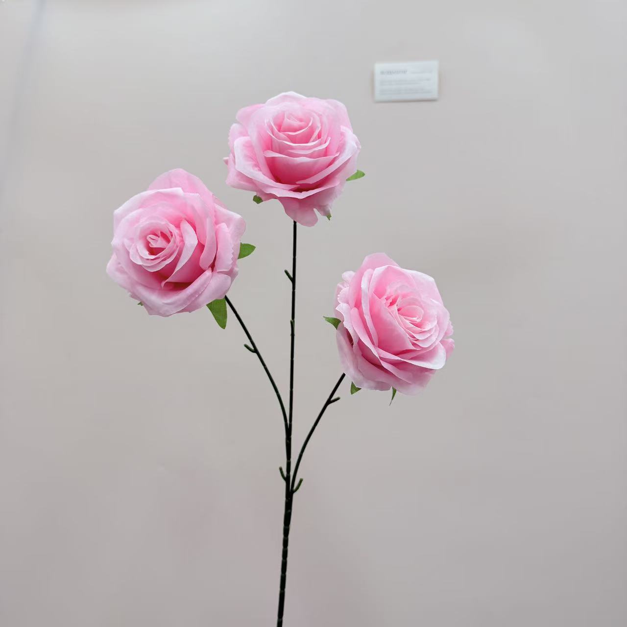 仿真花3头玫瑰花钻石玫婚庆用花仿真玫瑰花假花婚庆地排花艺装饰详情8