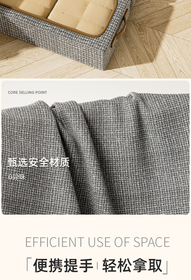 家用免安装鞋子收纳盒透明鞋靴收纳箱钢架可折叠床底收纳防尘鞋盒详情8