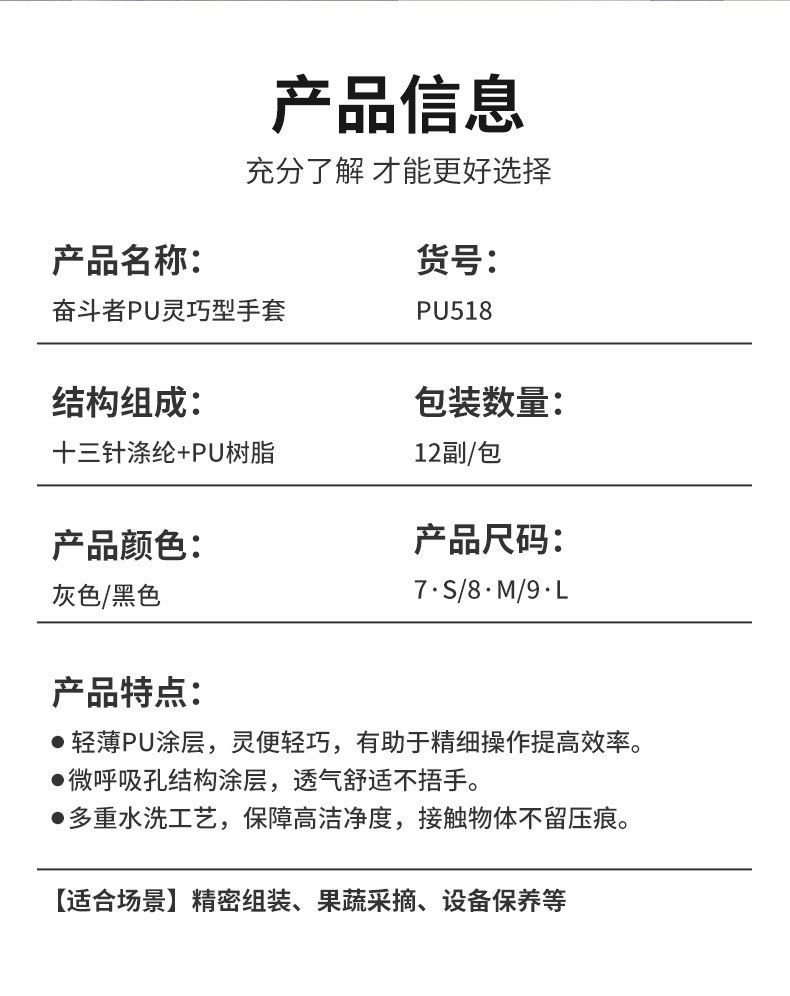 星宇正品劳保手套耐磨防滑透气工地建筑干活设备维修劳动防护手套详情12