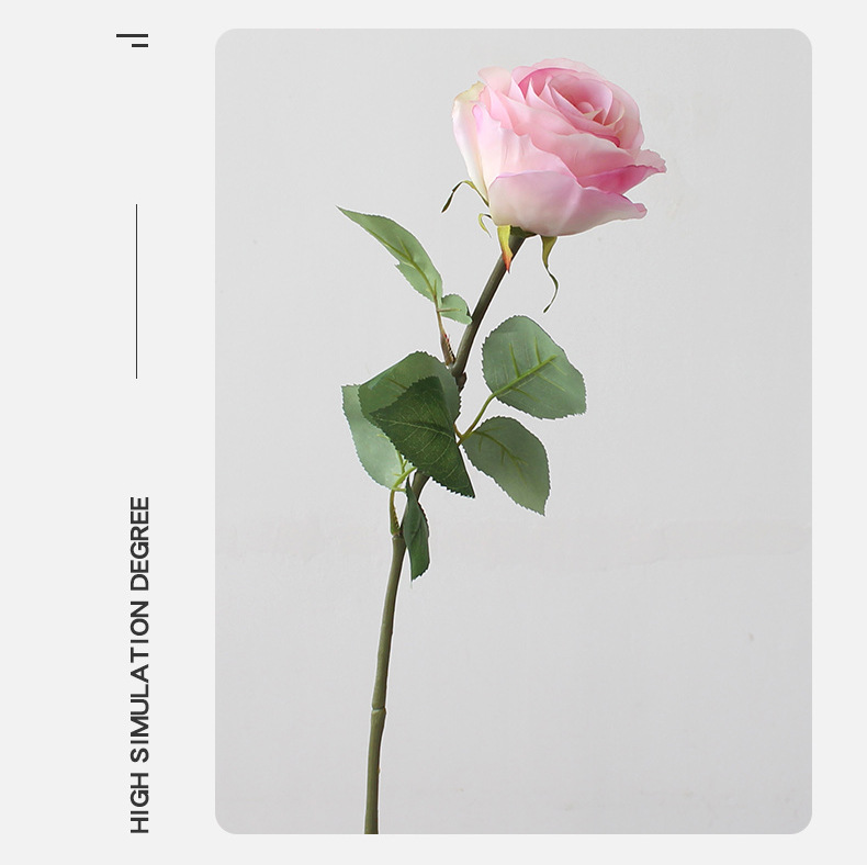 包邮仿真玫瑰单支大花头婚礼装饰假花千层玫瑰景观宠物园艺花卉详情8