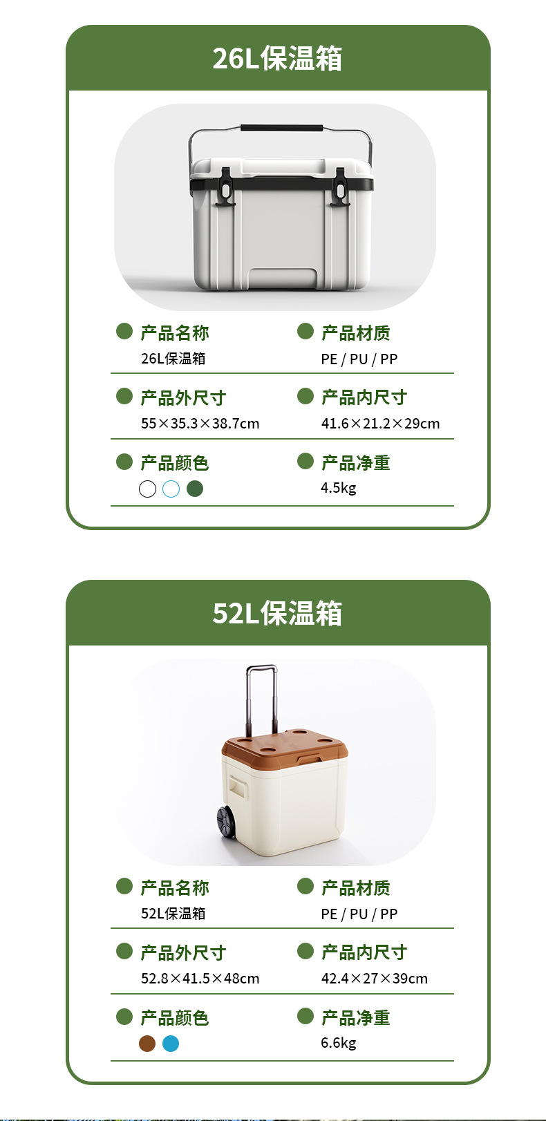 Outdoor insulated box, ice cube refrigeration, camping vehicle ice bucket, commercial stall fishing, portable food preservation freezer pic 18