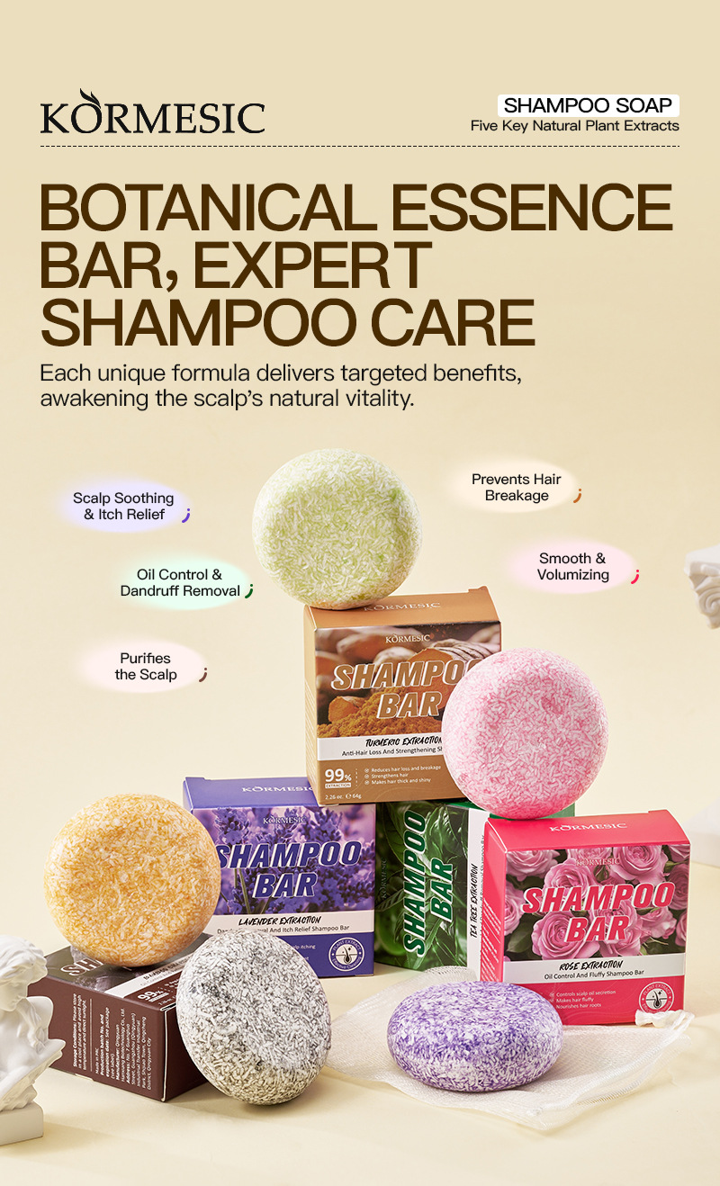 KORMESIC Anti-dandruff Shampoo bar Moisturizing and hydrating Scalp Cleansing Shampoo Bar wholesale pic 15