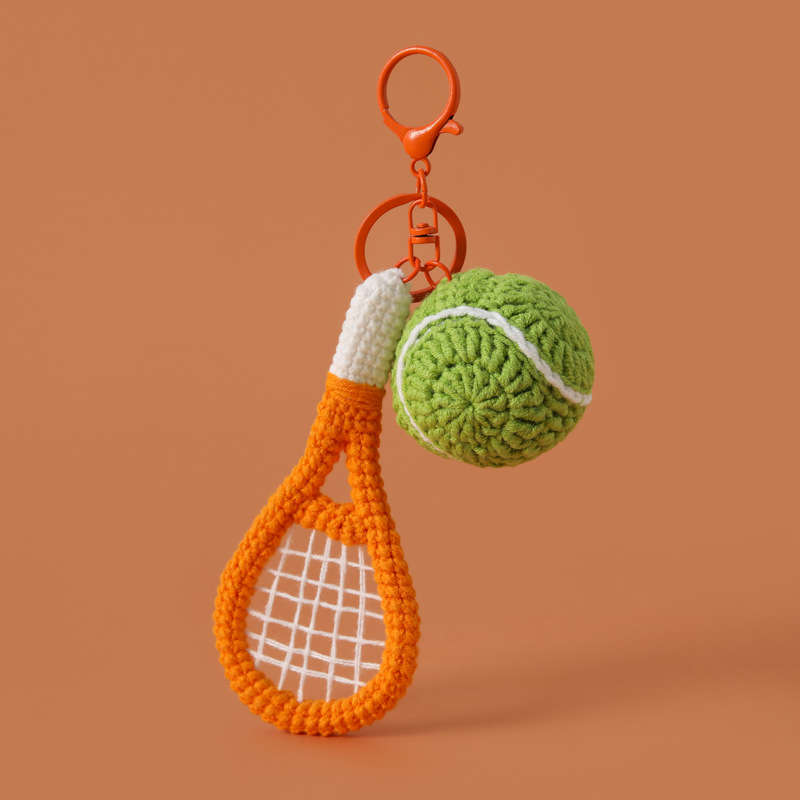 运动风钩织网球套装钥匙扣健康达人解压包包挂件男生弟弟小礼物详情5