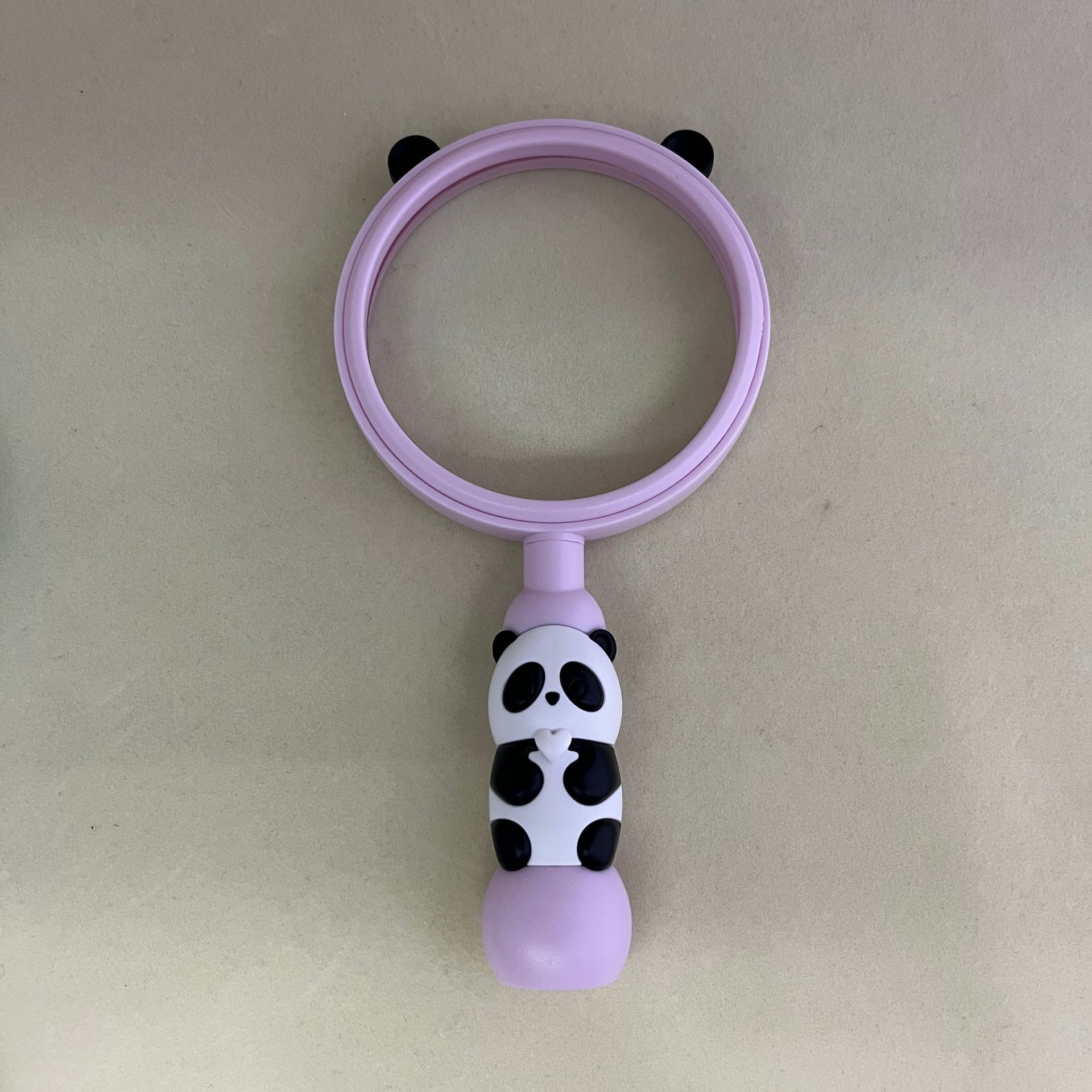 新款塑料卡通彩色8375熊猫图案放大镜学生教学礼品放大镜直径75MM详情13