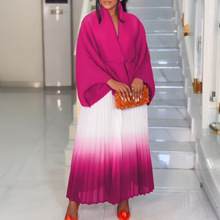 C8612 European and American plus-size 2026 new fashion solid color round-neck Tonle OL hip-hugging African dress pic 31