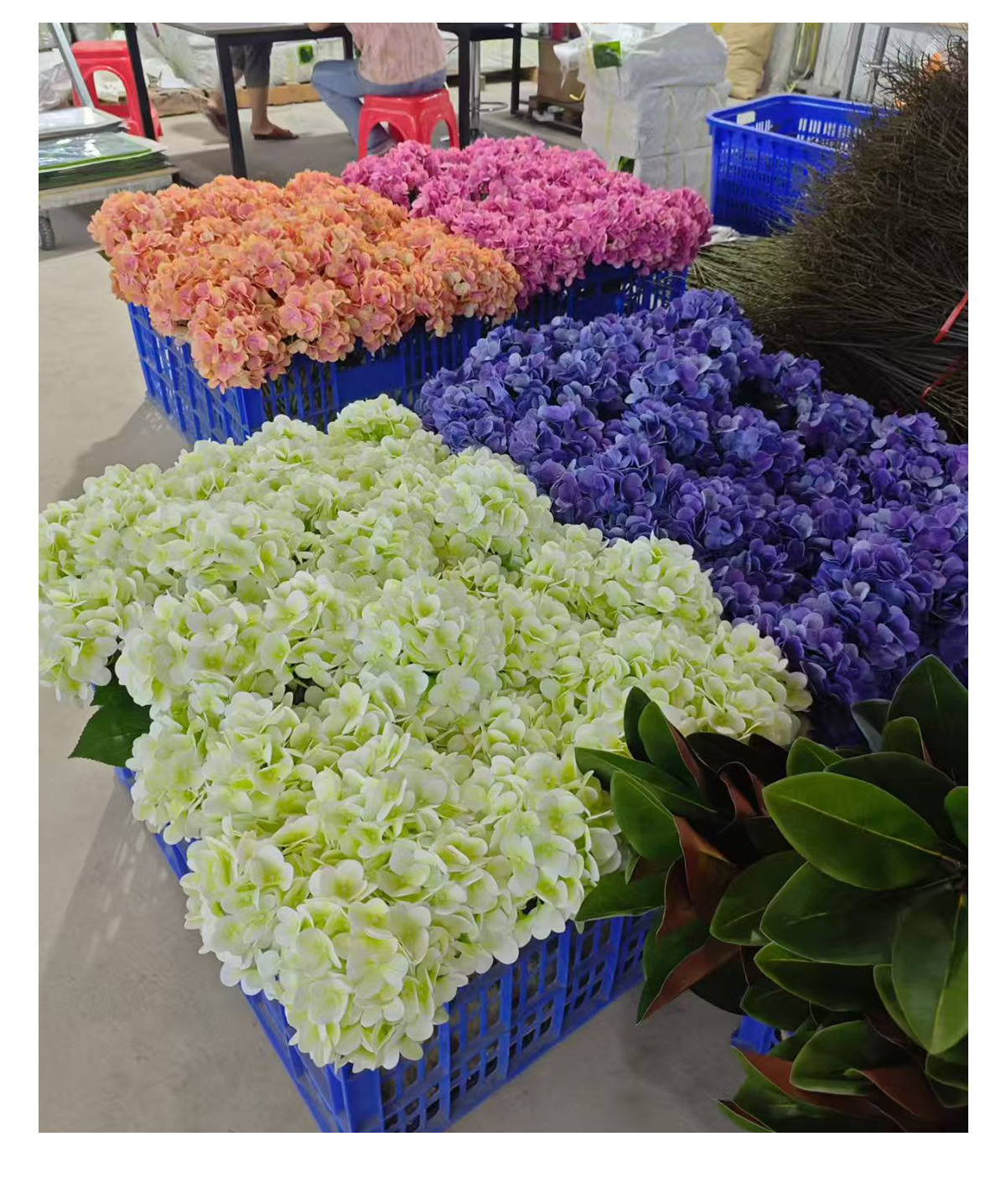 仿真带叶绣球花婚庆装饰仿真花绢花摄影道具家居假花人造花批发详情13