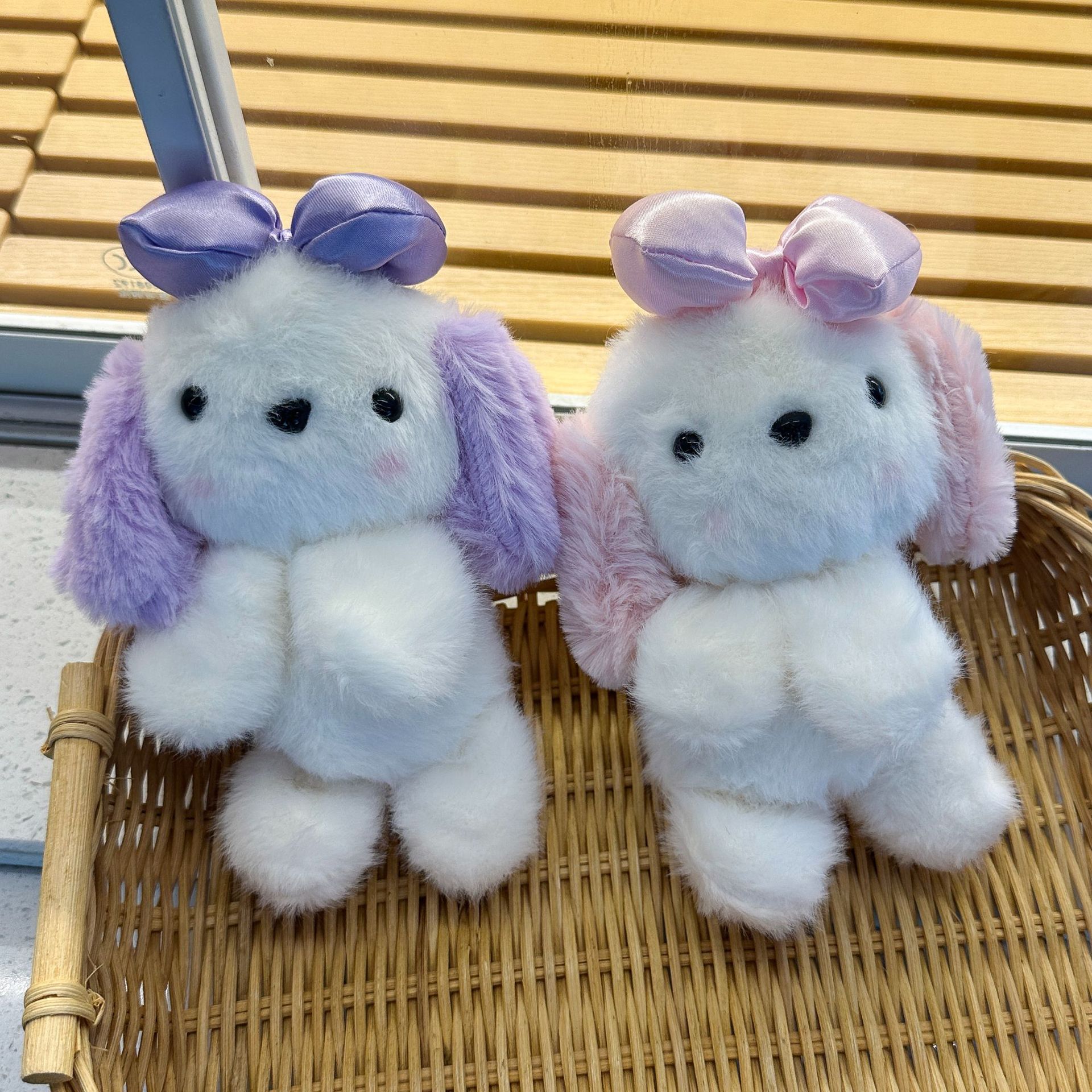 Cute and adorable bow, little dog pendant, plush toy, doll, bag, hanging decoration, keychain, doll pic 7