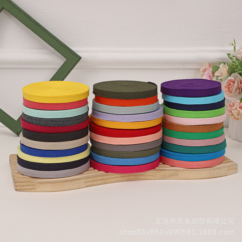 现货1CM全面人字带彩色人字带服装辅料衣领包边条重棉滚边包边织详情23