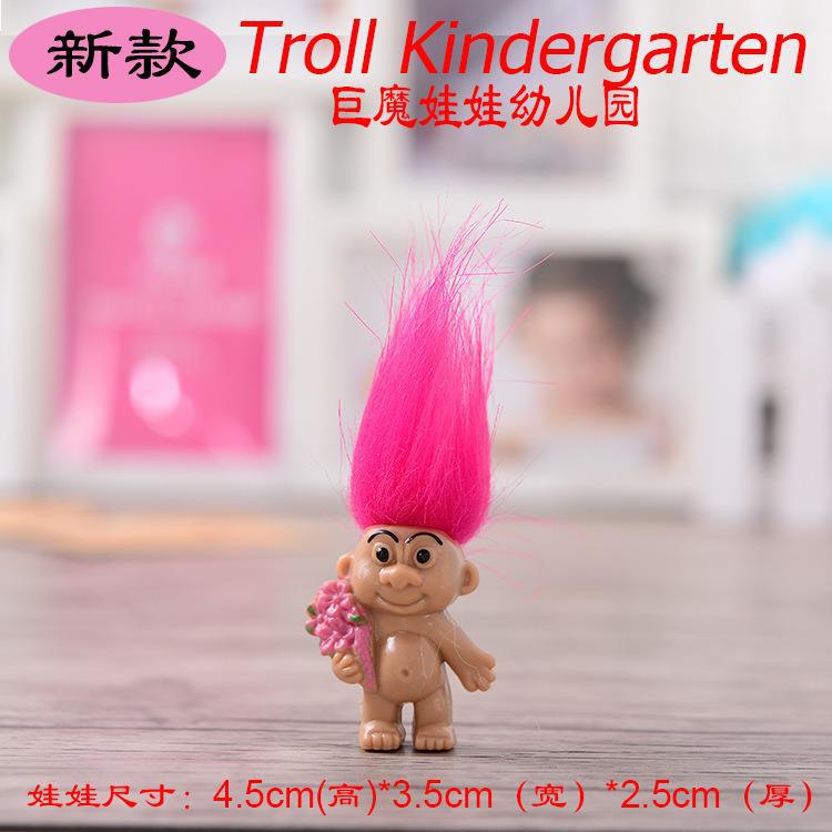 跨境热销巨魔娃娃丑娃复古注塑公仔印第安毛孩8个款式盲盒潮玩详情9