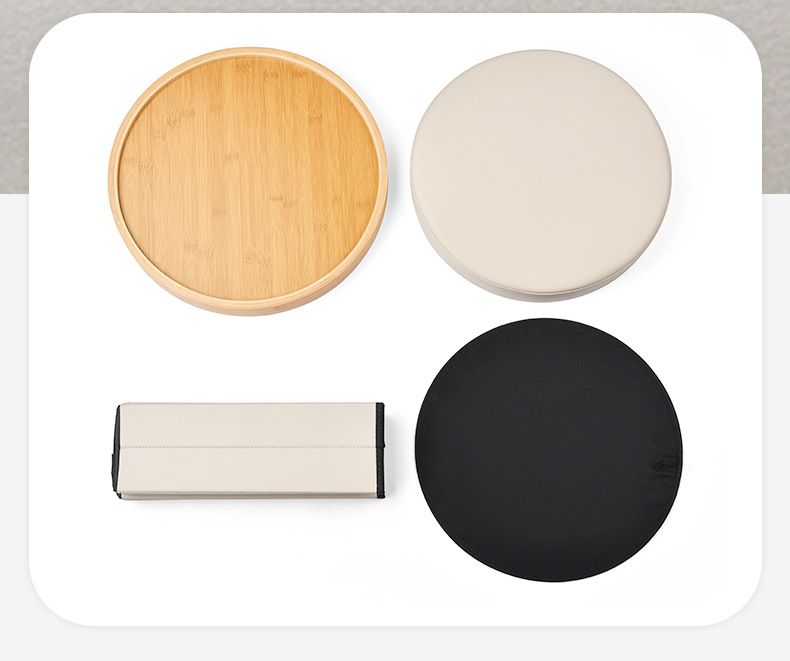 Round storage sofa stool, walk-in closet, bedroom dressing stool, living room foot stool, round shoe-changing stool, low stool, storage pic 16