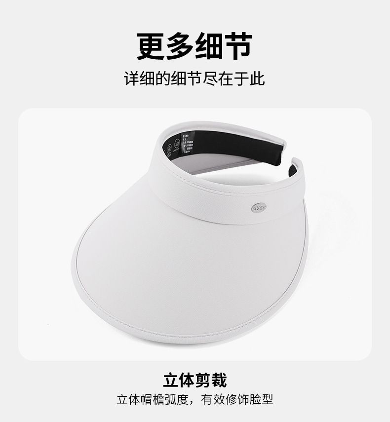 阔型发箍空顶帽情侣款防紫外线大檐防晒帽男女遮阳帽某蕉同款批发详情10