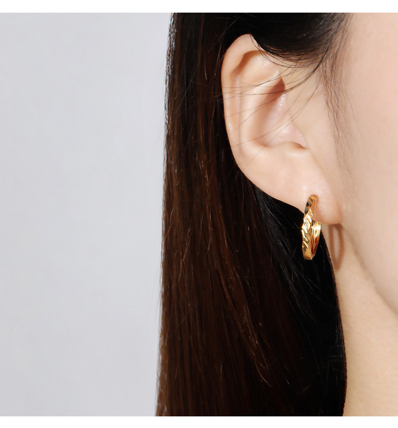 925纯银爆闪耳钉轻奢度假风小众ins耳扣批发夏季女高级感耳饰饰品详情13