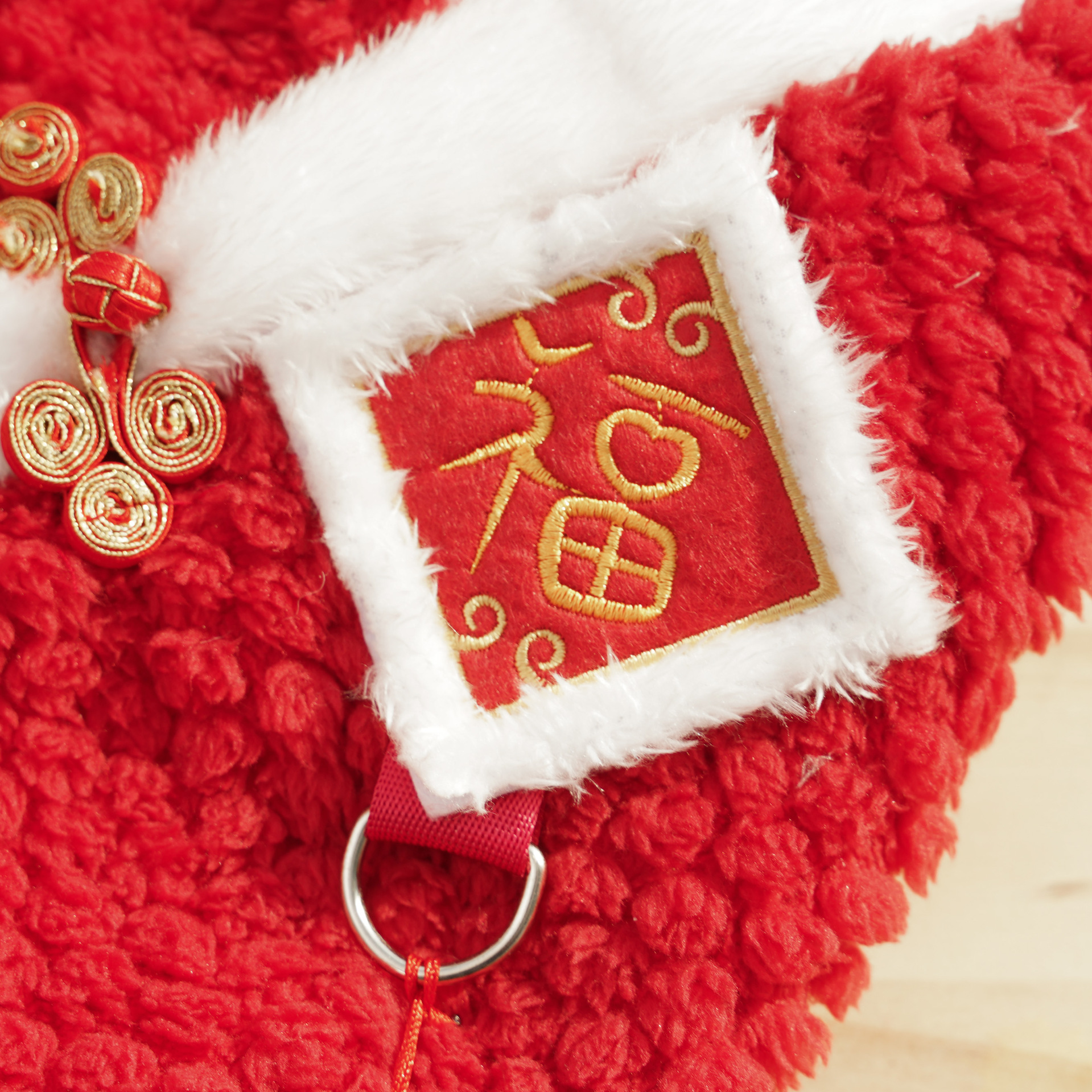 新年国风刺绣加绒保暖宠物狗狗猫咪衣服泰迪毛绒狗唐装猫用品服饰详情6