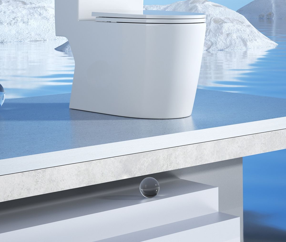 A new type of high-temperature toilet with a single row of holes at the bottom, featuring a siphonic suction system for household use, strong suction power, and a large diameter pic 3
