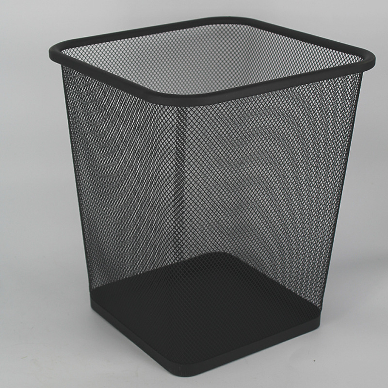 Wholesale metal mesh trash cans, household open type, office, kitchen and bathroom, INS style, uncovered waste paper baskets pic 19