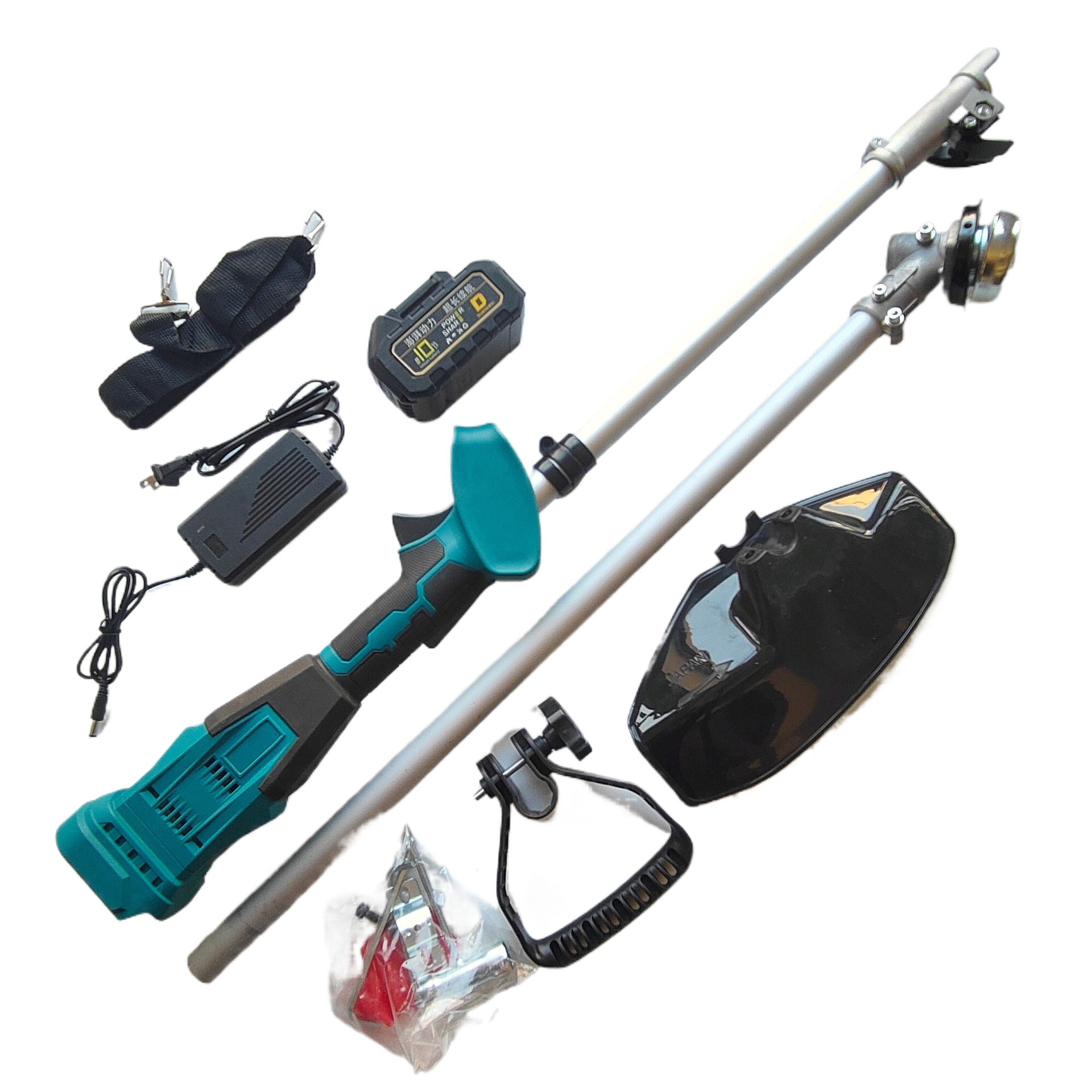 大功率10寸无刷电动割草机充电式除草背负式多功能小型农用打草机详情7