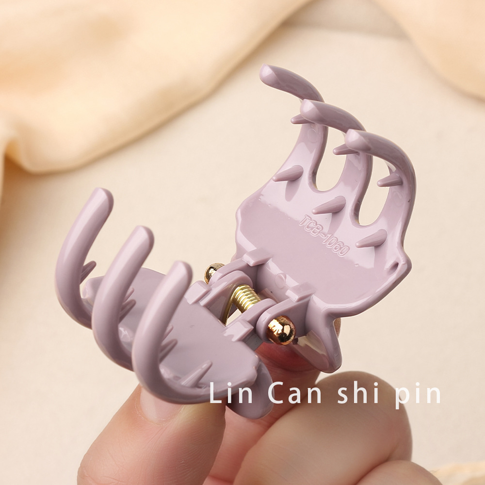 韩系高级感彩色刘海抓发夹少女小号碎发夹后脑勺钉珠弹簧发饰头饰详情5