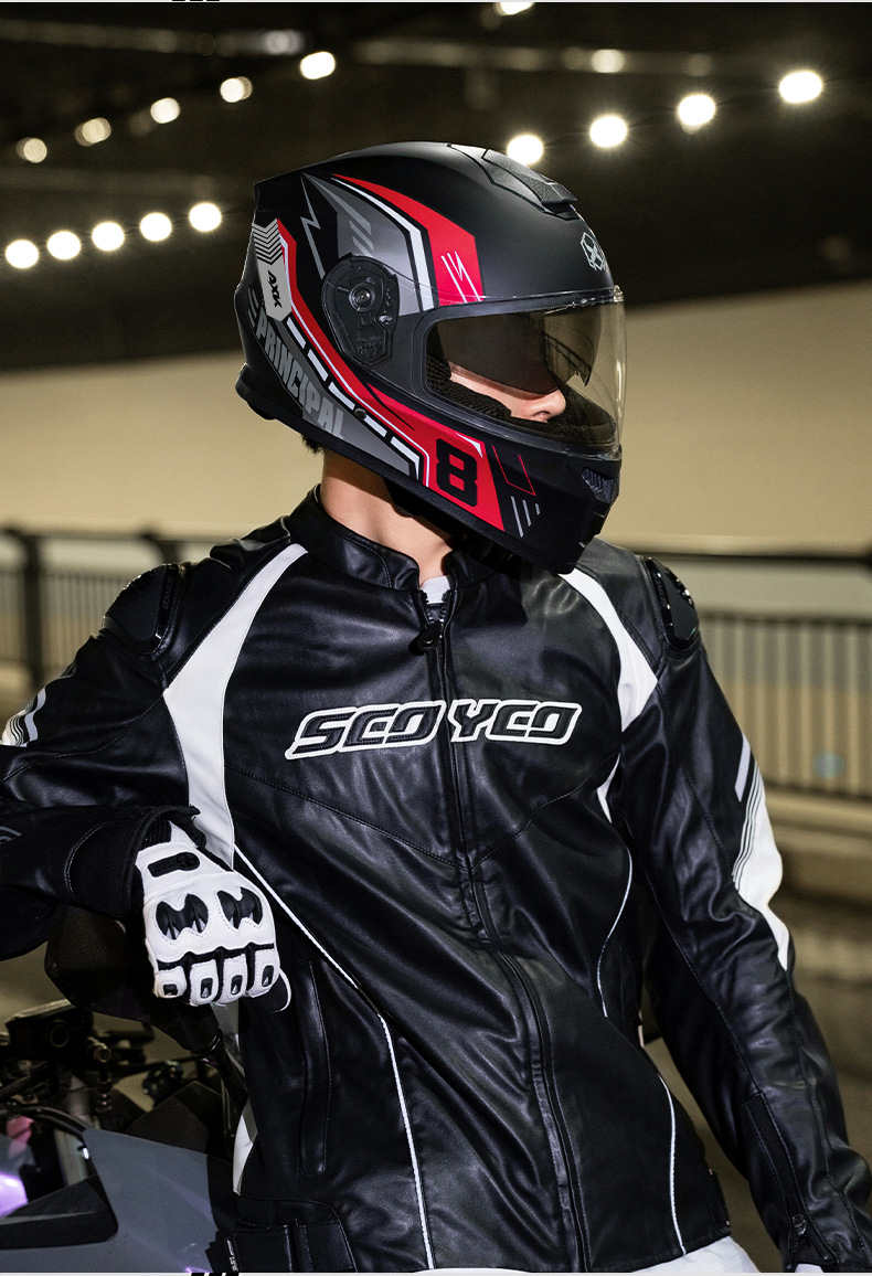 3C/DOT认证摩托车头盔女保暖防雾四季通用电动车全盔男冬季安全帽详情12