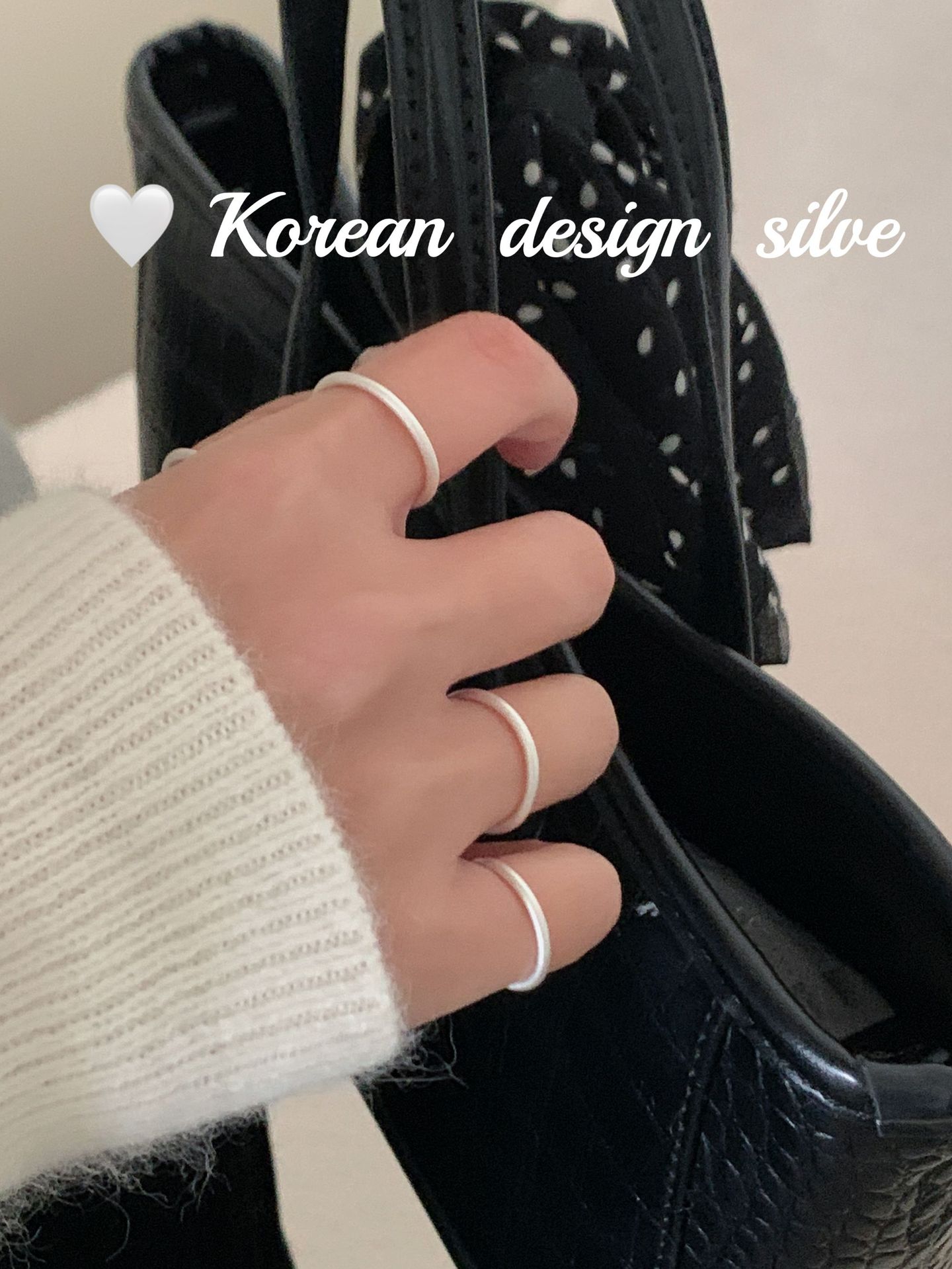 韩国性冷淡风时尚饰品 S999足银个性磨砂素圈戒指女闭口指环高级详情8