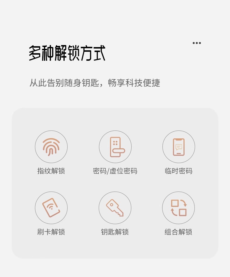 BECK/博克指纹锁智能门锁家用防盗门电子密码锁体半自动智能锁临详情9