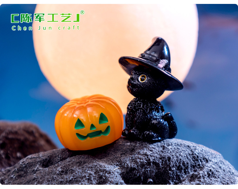 Cross-border new product micro-landscape creative Halloween Witch Ghost Pumpkin diy decorative accessories mini small ornaments pic 45