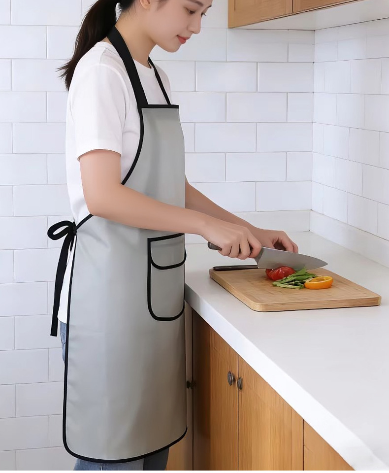免洗围裙女家用厨房防水防油餐饮做饭专用透明TPU材质年轻工作服详情15