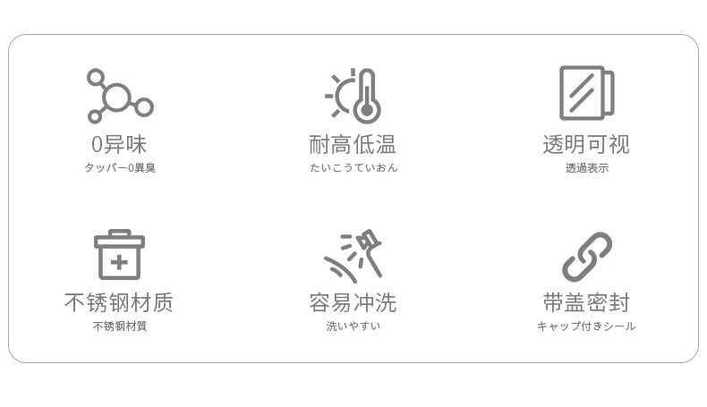 日本进口不锈钢保鲜盒密封碗带盖便当盒冰箱冷藏食物盒厨房保鲜碗详情2