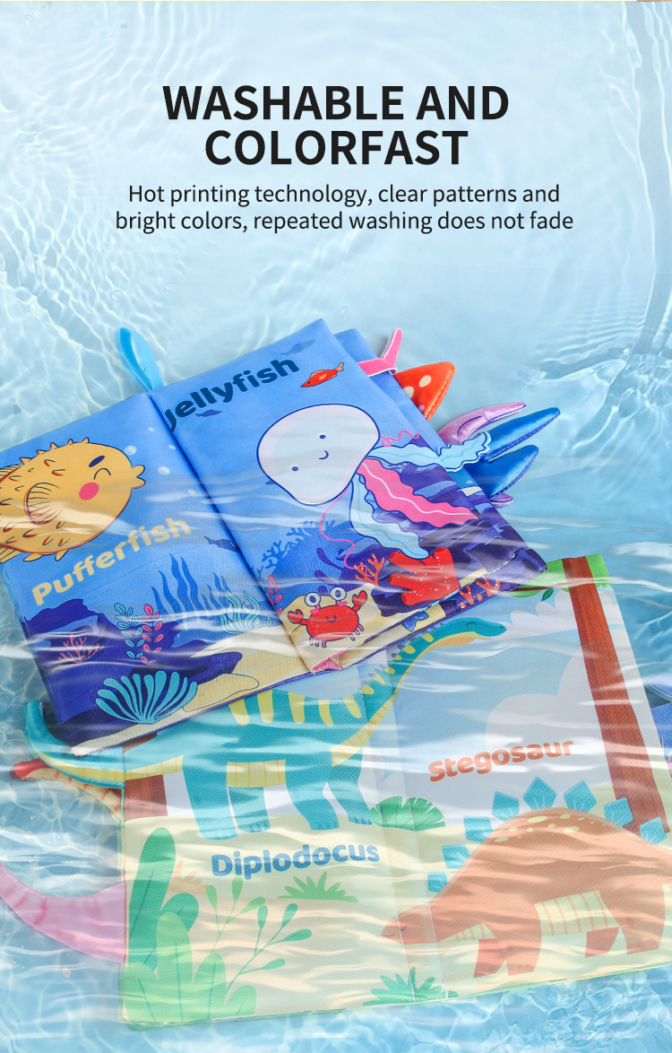 The original manufacturer's tail cloth books for babies aged 0-3 years old come with teething rings that can be chewed and torn. They are early education toys for infants pic 36