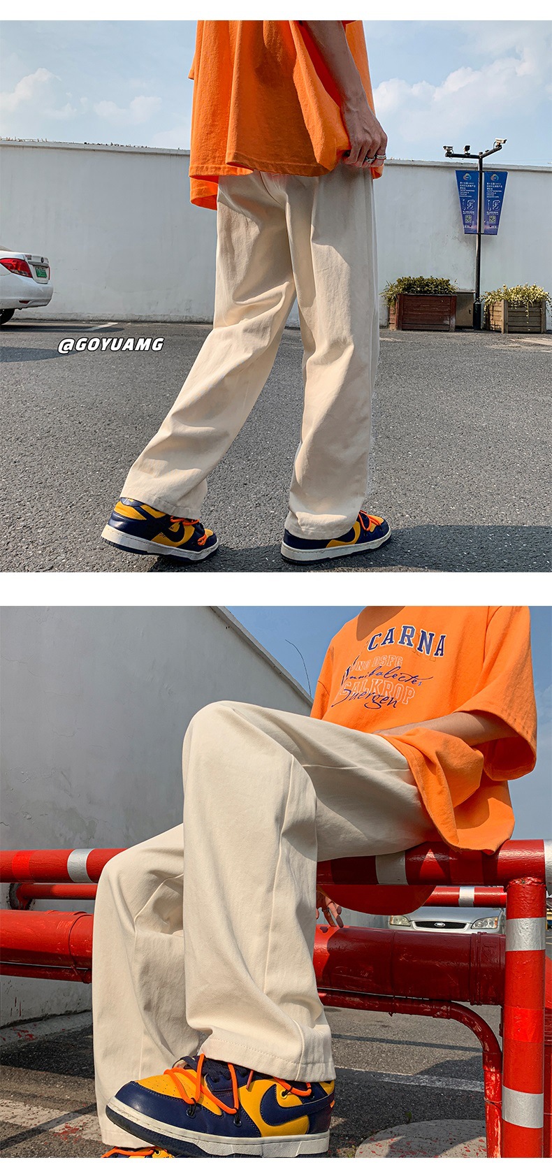 2025新款男士裤子秋冬裤子百搭设计感小众阔腿长裤日系直筒休闲裤详情16